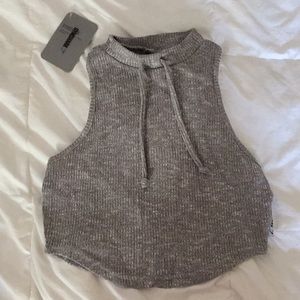Slounge Crop Top Light Grey Marl